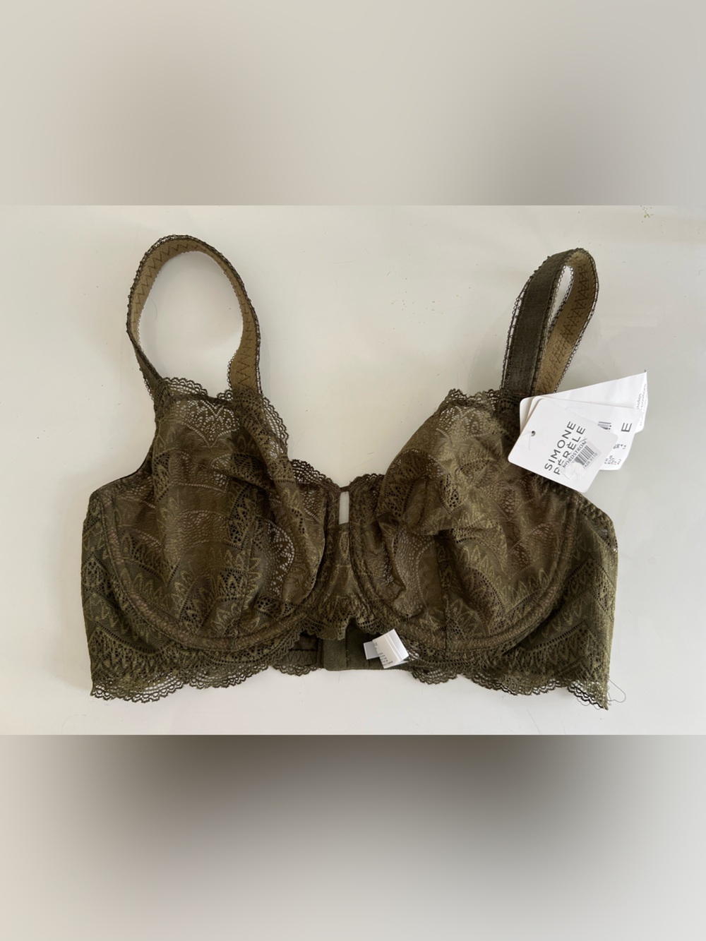 BNWT - Simone Perele Olive Lace Underwire Bra - 36E